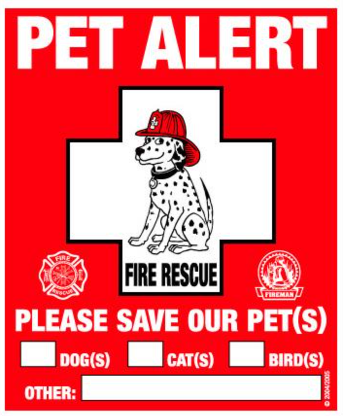 Rescue Rover Pet Safety Window Decal 2pk