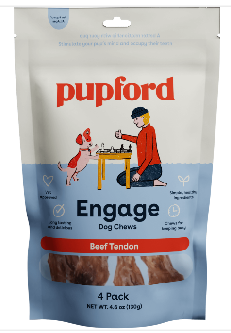 Beef Tendon Dog Chew 4 Pack