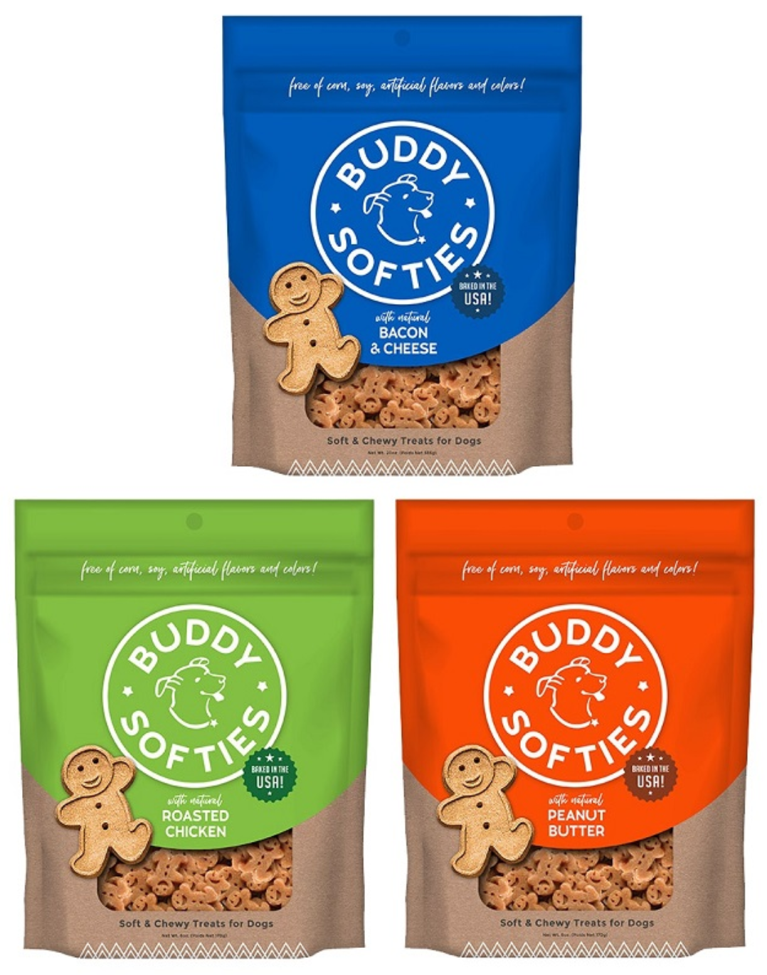 Buddy Biscuits Healthy Whole Grain Soft & Chewy Treats 6 oz.
